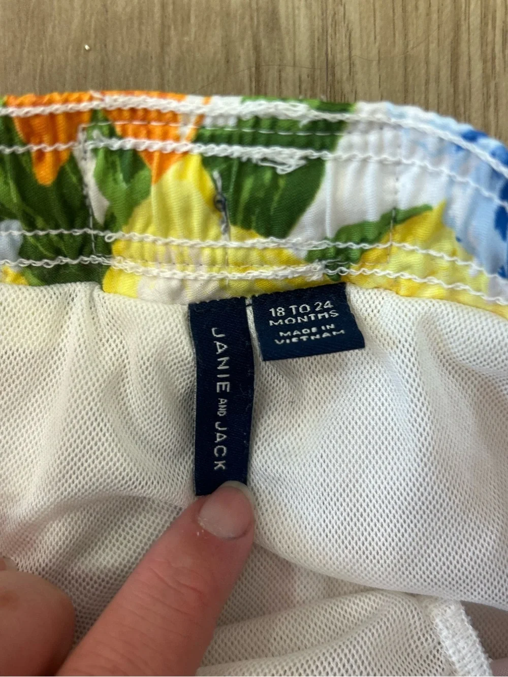 Janie & jack floral mesh lined 18-24mo swim trunks bottoms vacation beach resort